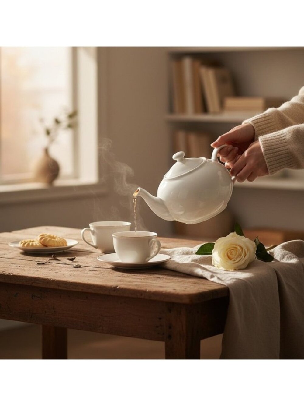 Everyday White Porcelain by Fitz and Floyd Teapot With Lid